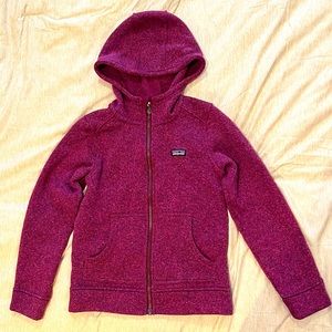 Patagonia Purple Fleece Zipper Hoodie Girls Medium